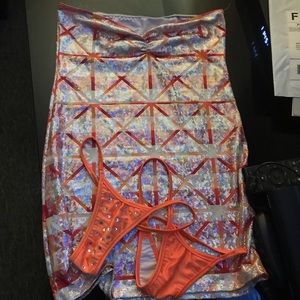 Dance dress with thongs